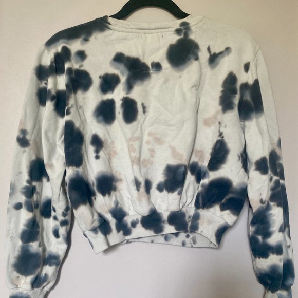 AFRM Cropped Blush & Noir Pullover Sweatshirt Top Size Small - Picture 5 of 8